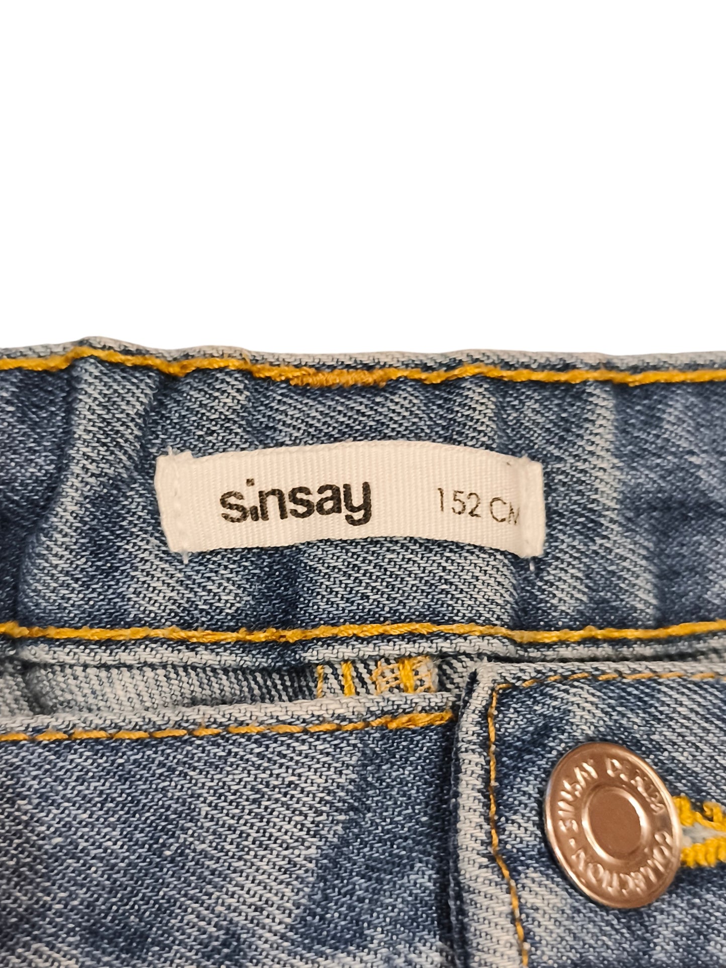 Sinsay Denim Shorts – Kids Size 152 cm – Adjustable Waist – Blue