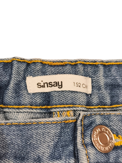 Sinsay Denim Shorts – Kids Size 152 cm – Adjustable Waist – Blue