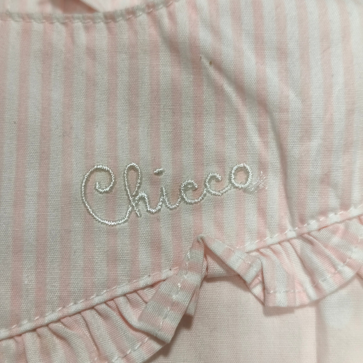 Chicco Baby Girl Dress 62 6M Pink Patchwork Dot Sleeveless Button