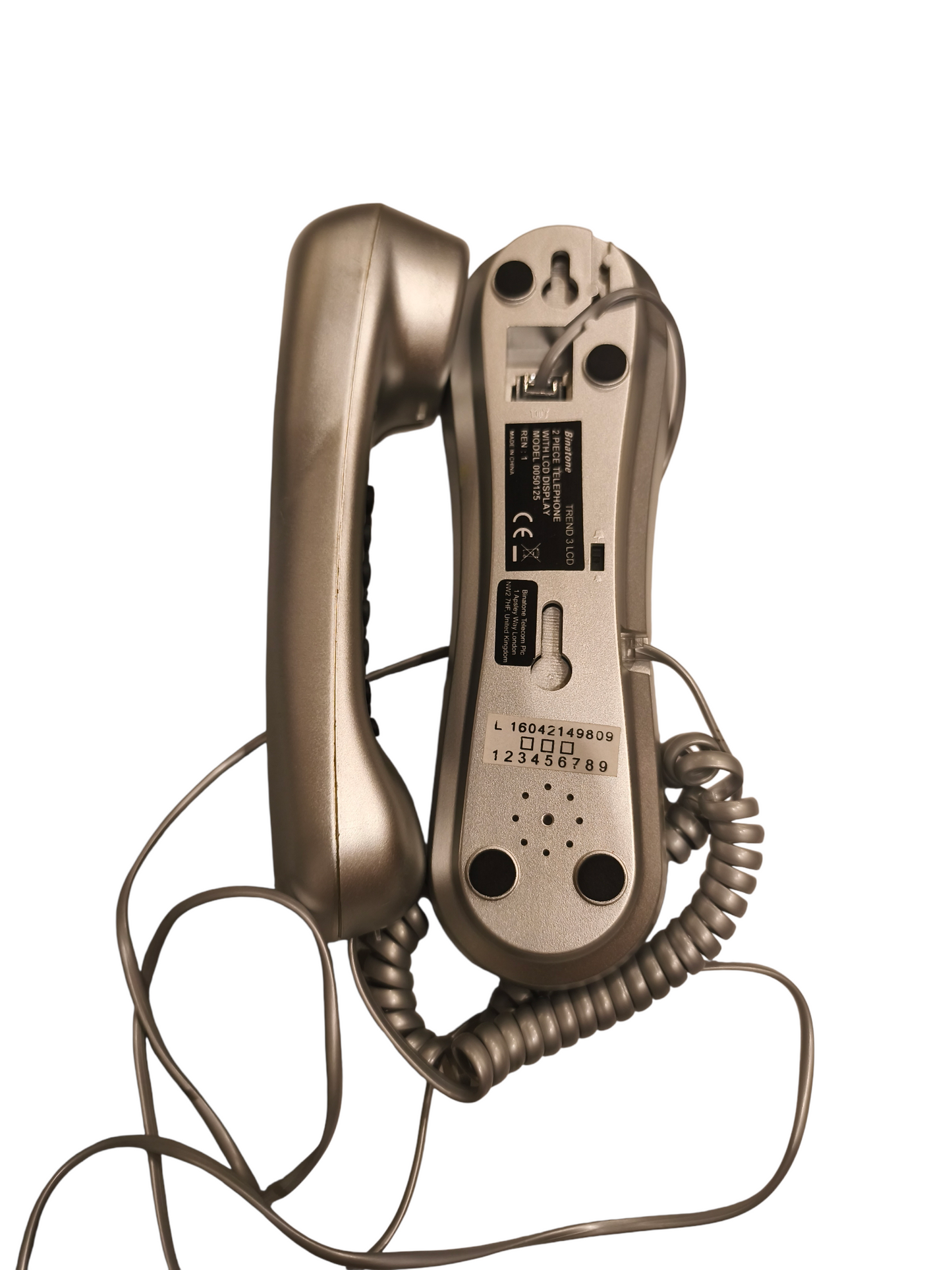 Binatone Trend 3 LCD Corded Telephone - Champagne/Silver - Wall Mountable & Desk