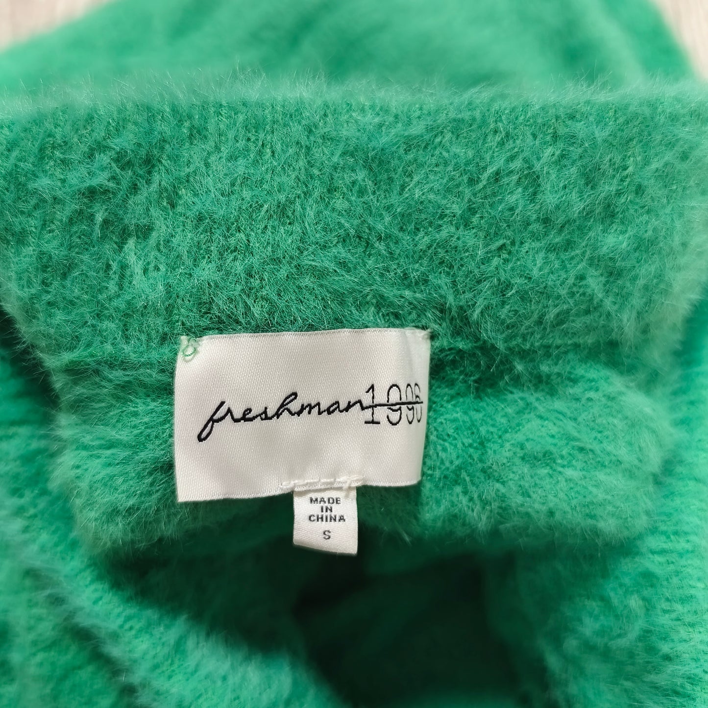 Freshman 1996 Green Fuzzy Knit Mini Skirt Women's Size S