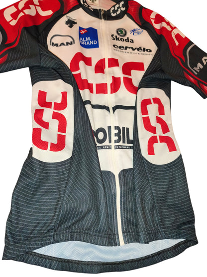 Team CSC Cycling Jersey Descente Men Short Sleeve Bike Shirt UCI ProTour Vintage