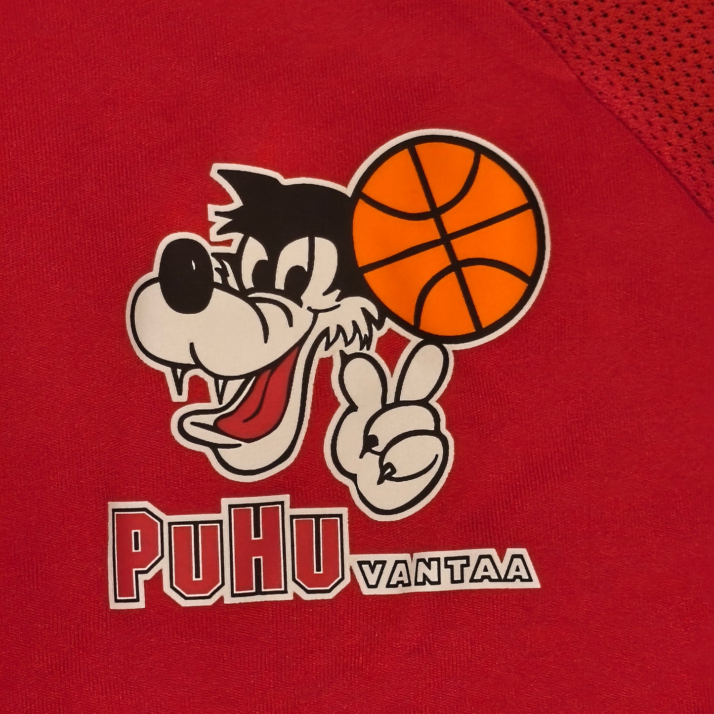 Puma Puhu Vantaa Basketball Jersey Shirt Mens Small Red Black DryCell #26 ONNI