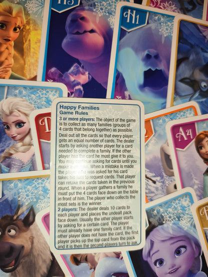Disney Frozen "Happy Families" 2-in-1 Card Game | Cartamundi Travel Pack