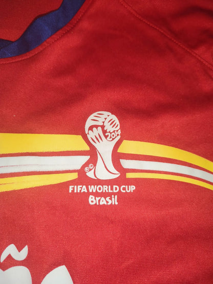 Spain FIFA World Cup 2014 Brasil Fan Shirt Jersey Red España #10 Size XL