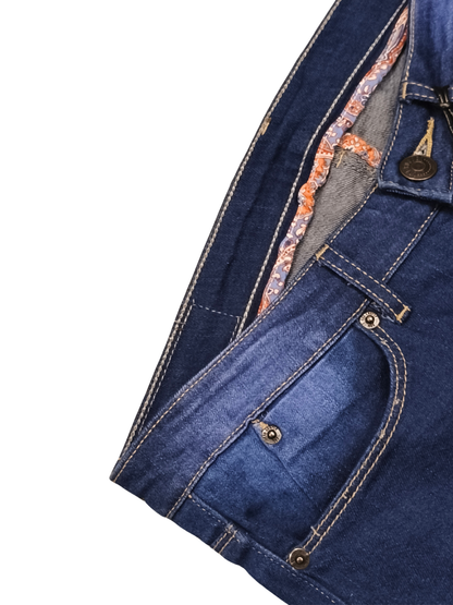 Lee Cooper Reilly Skinny Leg Jeans Womens Size 26 Blue Denim Ankle Zip Mid Rise