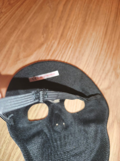 Vintage Halloween Creepy Skull Fabric Mask with Spider Eye Detail | Elastic Strap Cosplay Mask