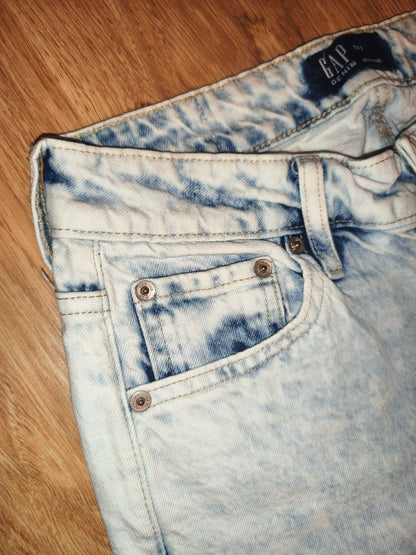 Gap Acid Wash Boyfriend Jeans Distressed Style Denim Size 27
