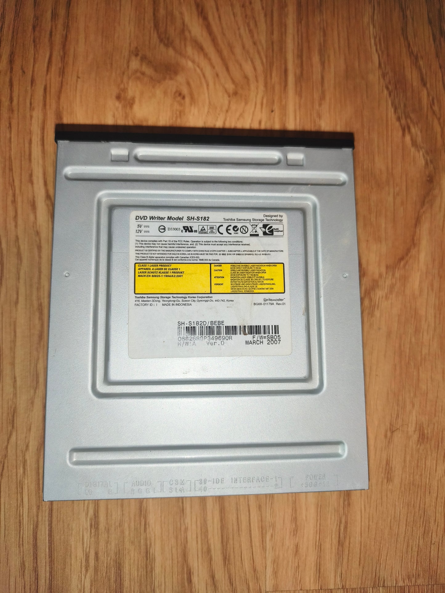 Samsung Writemaster SH-S182 DVD Writer Internal IDE PATA Desktop Drive 2007