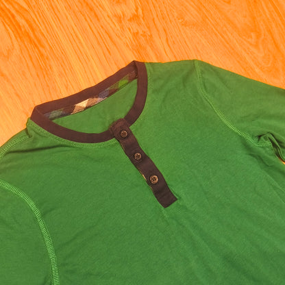 George Boys Green Long Sleeve Henley Shirt Top 10-11 Years 140-146 cm