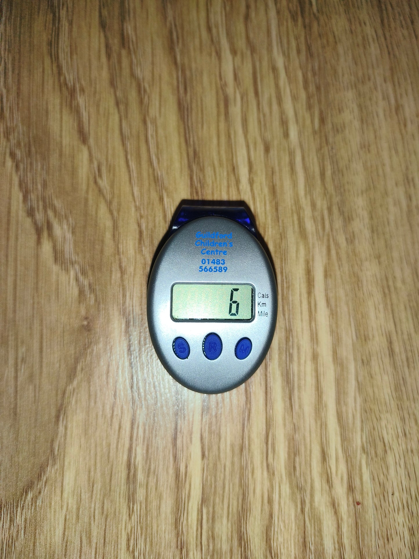 Vintage Multi-Function Clip-On Digital Pedometer | Retro Blue & Silver Step Tracker