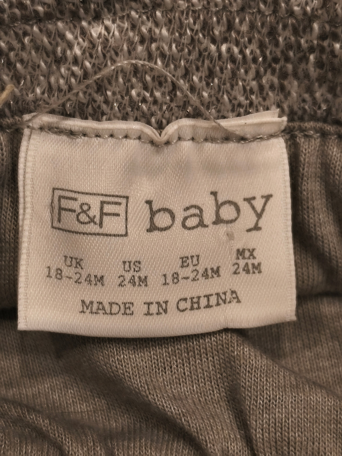 F&F Baby Glitter Knit Leggings / Trousers with Bow Detail | 18–24M