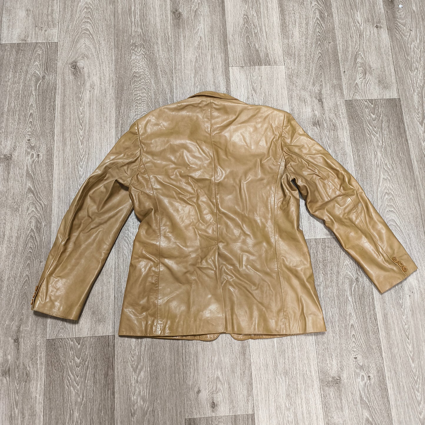 Tiger of Sweden Mens Tan Beige Soft Leather Blazer Jacket Two Button Coat