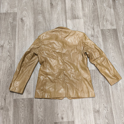 Tiger of Sweden Mens Tan Beige Soft Leather Blazer Jacket Two Button Coat