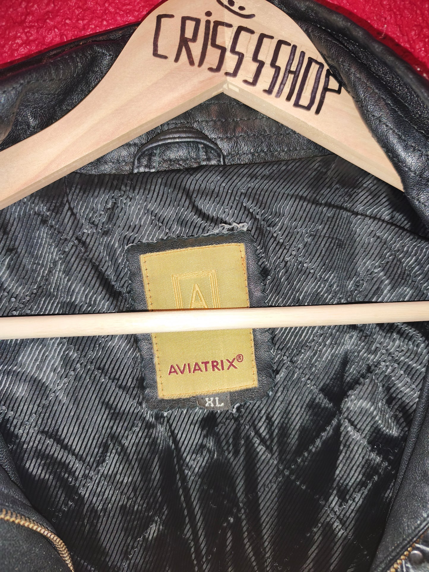 AVIATRIX Genuine Black Leather Belted Utility Jacket Fur Hood | Women's Size XL