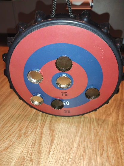 The Games Society Magnetic Bottle Cap Darts Game (Boxed with 6 Caps)