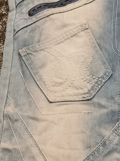 J Rag Famous Denim Mens Blue Jeans Size 30 Distressed Studded Y2K JR3117