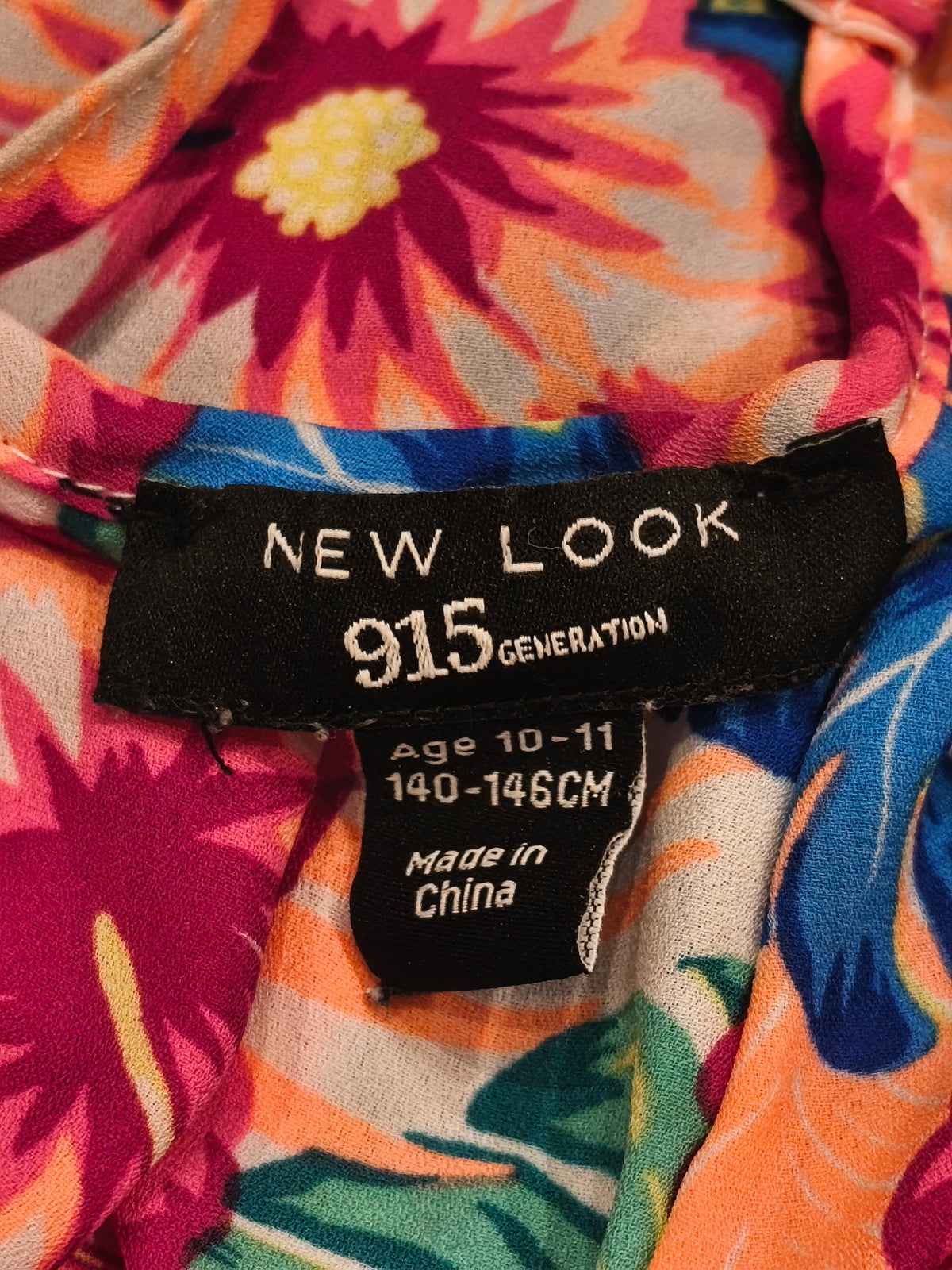 New Look 915 Generation Girls Tropical Hibiscus Floral Playsuit | Size 10–11Y (140–146 cm)