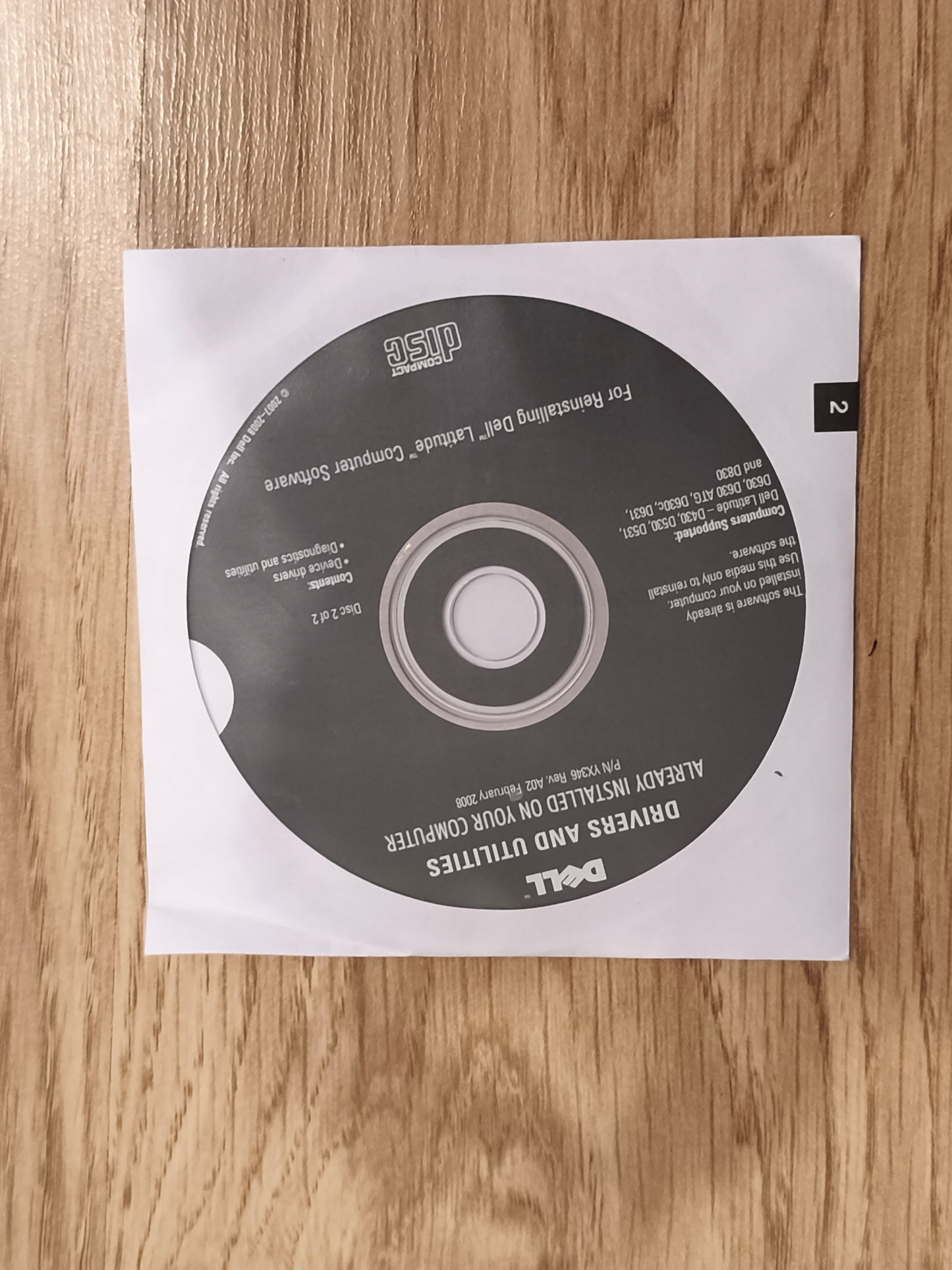 Dell Drivers Utilities Reinstallation 2-Disc Set Latitude D630 D430 D830 YX158