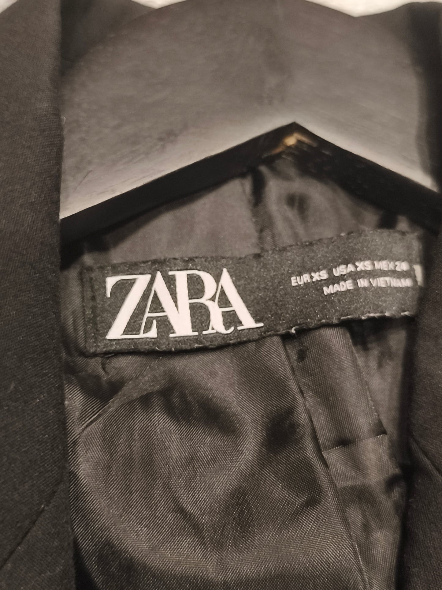 Zara Women's Double Breasted Oversize Blazer Black Jacket XS 2753/132 Loose Fit