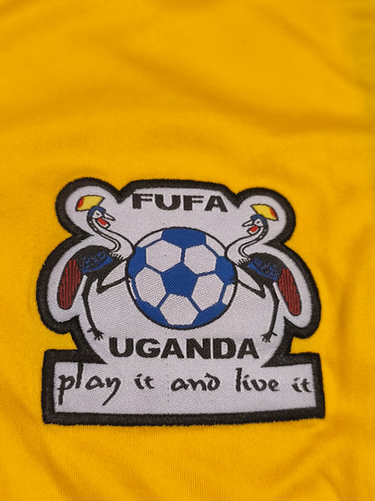 Adidas Uganda National Team Football Shirt Jersey Yellow Climacool Mens Size M