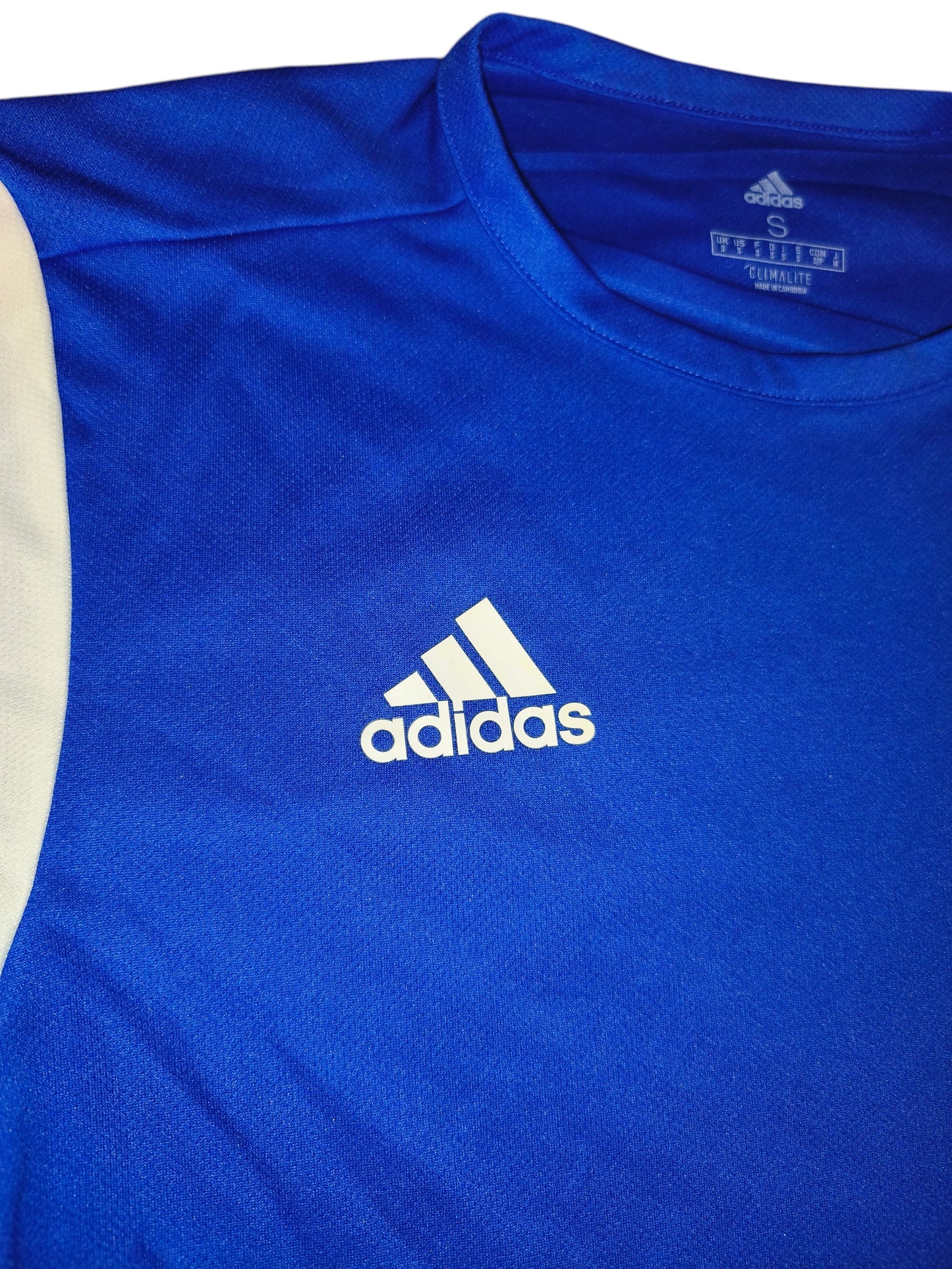 ADIDAS Climalite VfB Fallersleben Sports T-Shirt Men's Size S Blue White DP3231