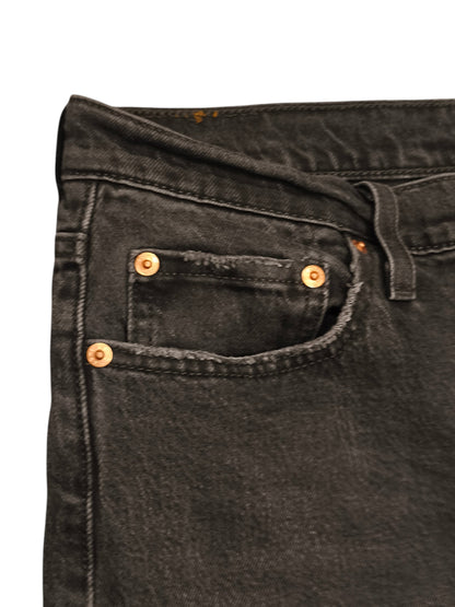Levi's 501 Skinny Women's Jeans W29 L30 Faded Black Button Fly 501S
