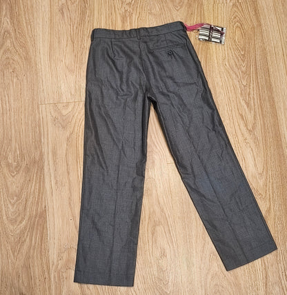 BHS Back2Flip Boys Grey School Trousers Pants Age 9 Height 134cm Adjustable Waist