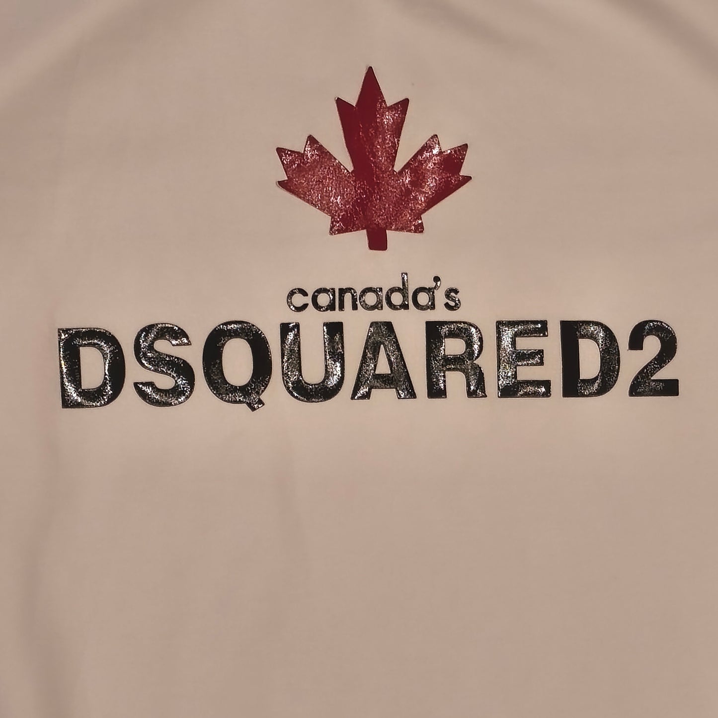 Dsquared2 Men's XXL White Sweatshirt Pullover Canada Tape Logo Sleeve Crewneck