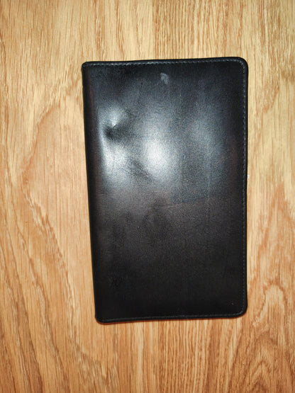 Filofax Metropol Slimline Organiser | Vintage Black Faux-Leather 6-Ring Planner