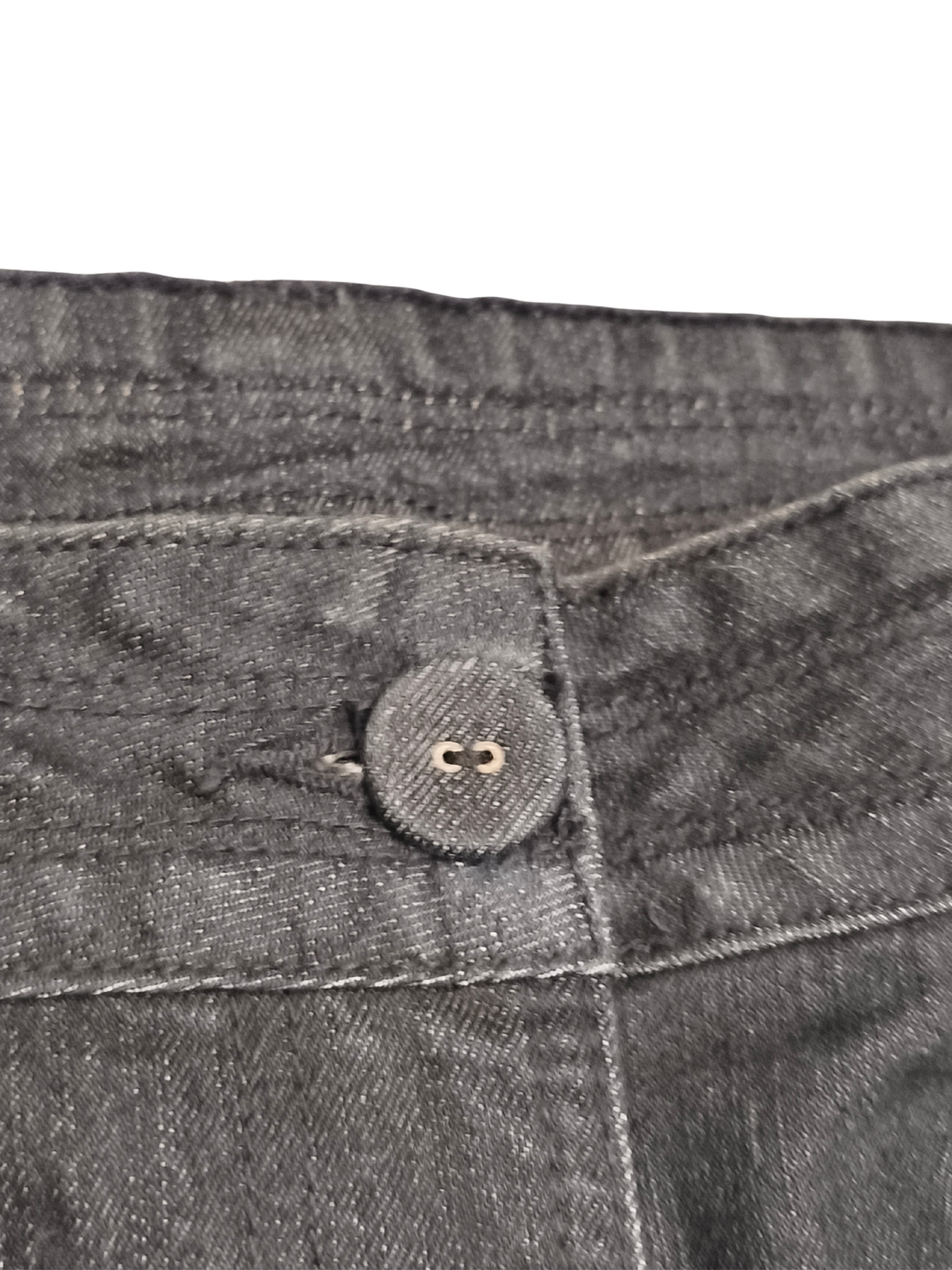 MODA at George Black Denim Look Trousers Wide Leg Bootcut - UK 14 / EUR 42
