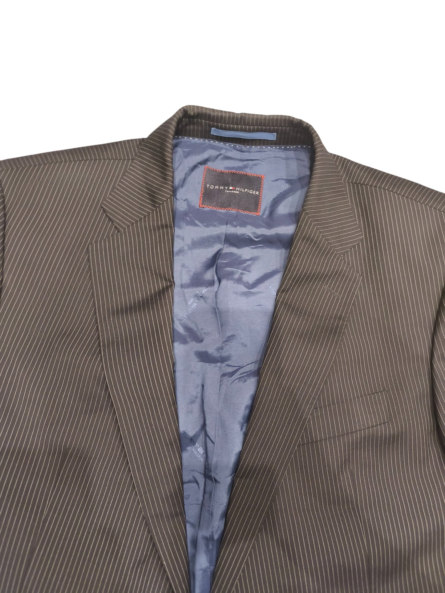 Tommy Hilfiger Tailored Men's Navy Pinstripe Suit Jacket - Size 40R