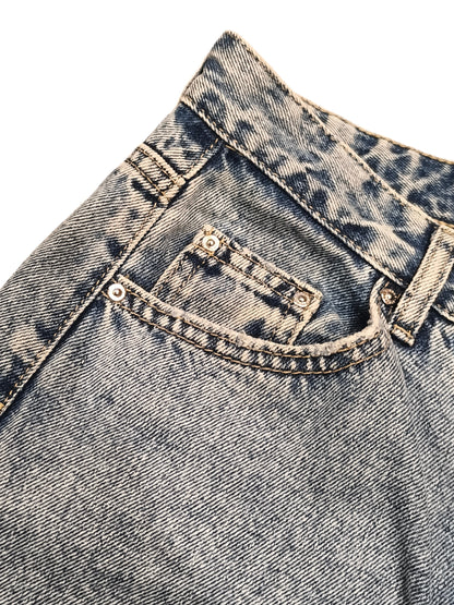Sinsay Mom Fit Jeans EU 34 US 2 High Waisted Light Acid Wash Blue Tapered 90s