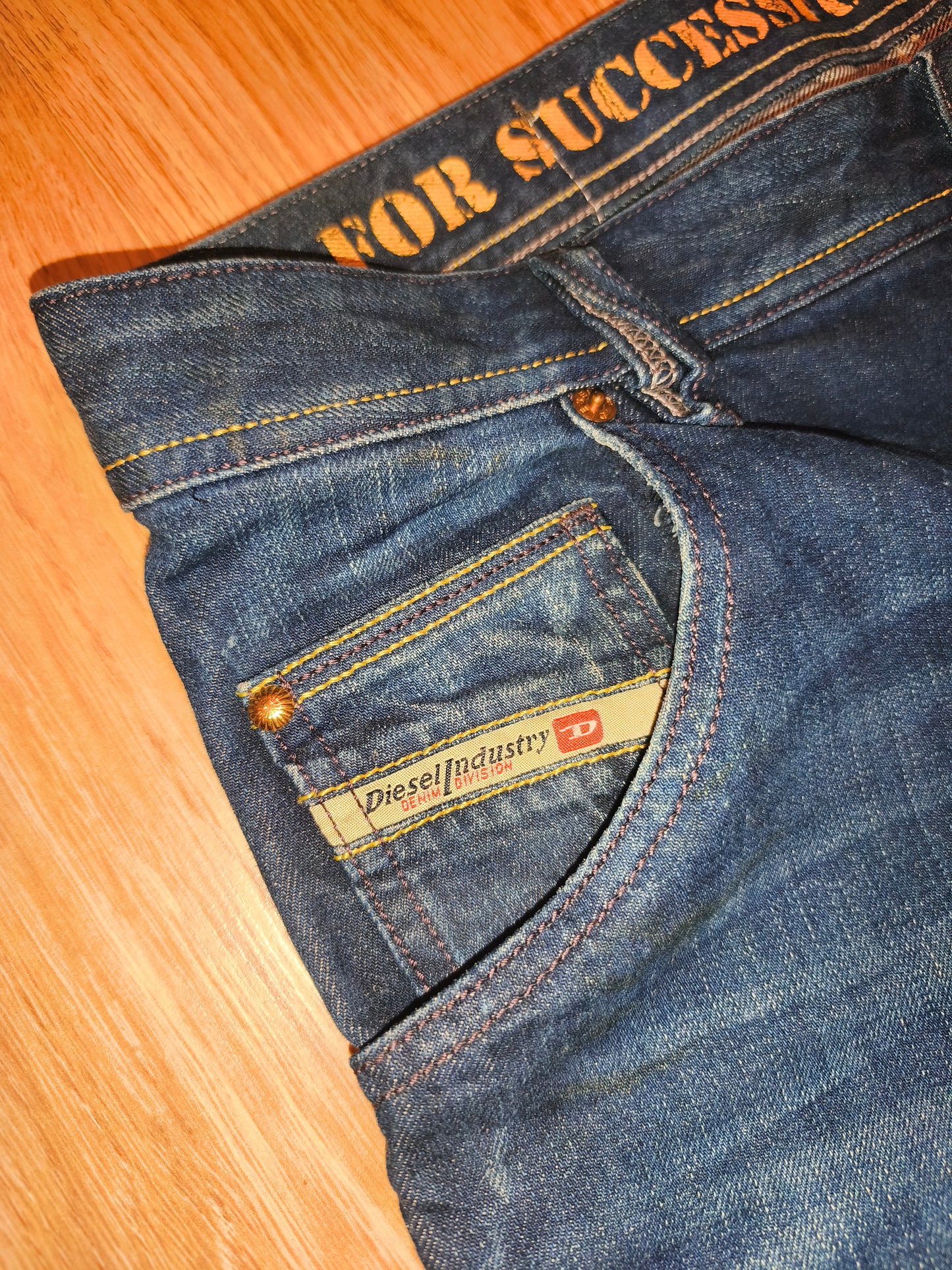 Vintage Diesel Krooley 1994 Men's Jeans W31 L32 Regular Slim Carrot Blue Denim