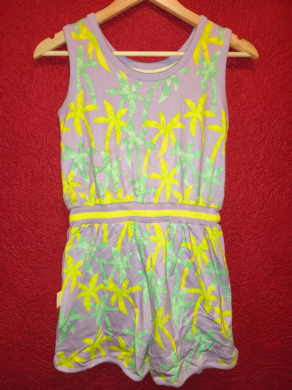 Monsoon Girls Lilac Palm Tree Print Playsuit / Romper – Size 12-13 Years