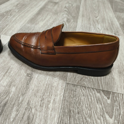 Berwick 1707 Brown Leather Penny Loafers Mens Size UK 7.5 Goodyear Welted Spain