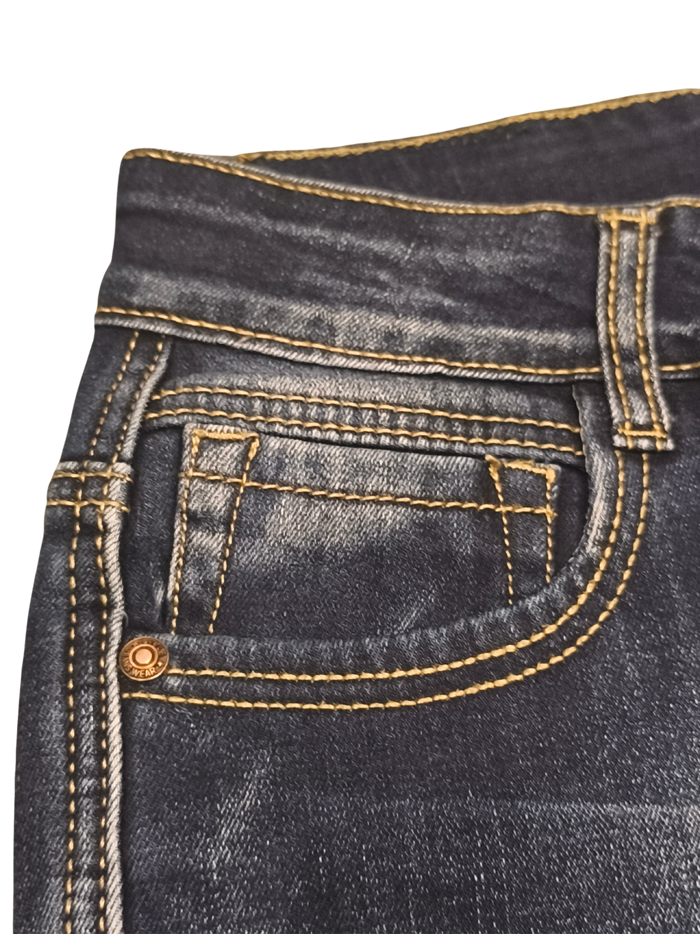 Boys Cargo Jeans Dark Blue Streetwear Style - Length 77cm / Waist 29cm
