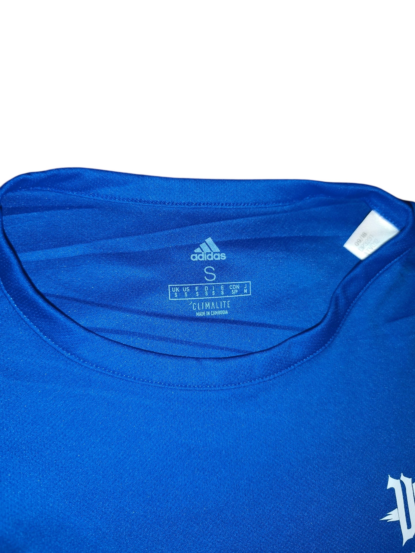ADIDAS Climalite VfB Fallersleben Sports T-Shirt Men's Size S Blue White DP3231
