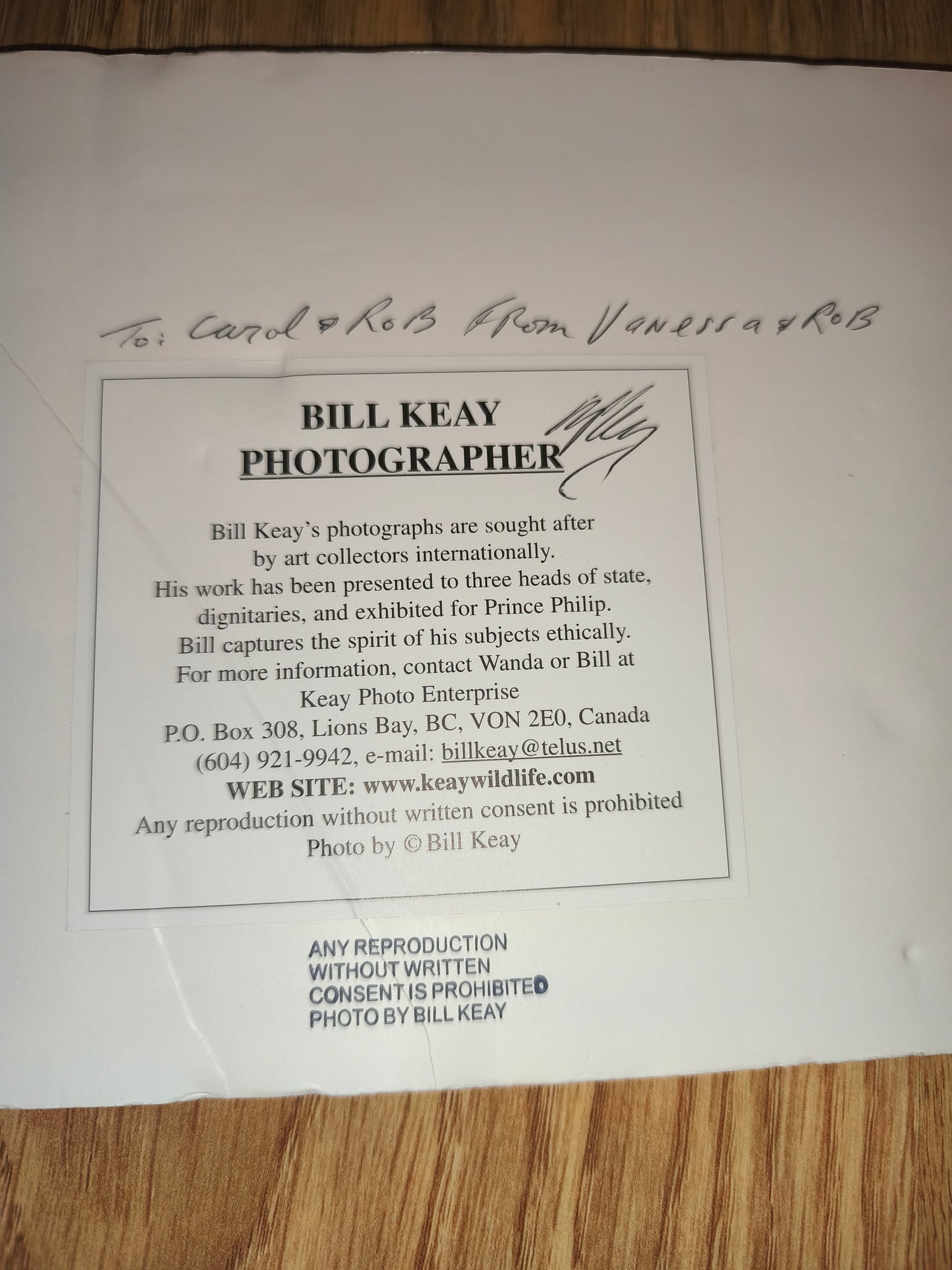 Bill Keay Vintage Orca Wildlife Photography Print – Mounted & Matted (41x18 cm)
