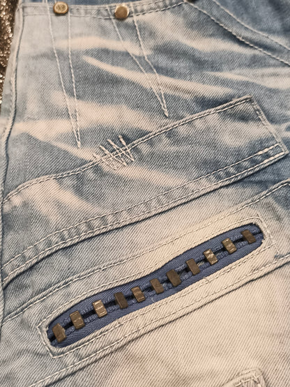 J Rag Famous Denim Mens Blue Jeans Size 30 Distressed Studded Y2K JR3117