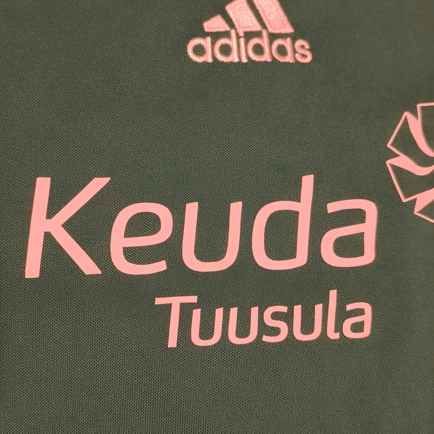 Adidas Mens Green Climalite Short Sleeve Soccer Jersey Shirt Keuda Tuusula #4
