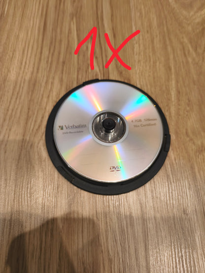 Mixed Verbatim Blank Recordable Disc Lot | 6x CD-R 700MB & 1x DVD-R 4.7GB Media Spindle (Untested)