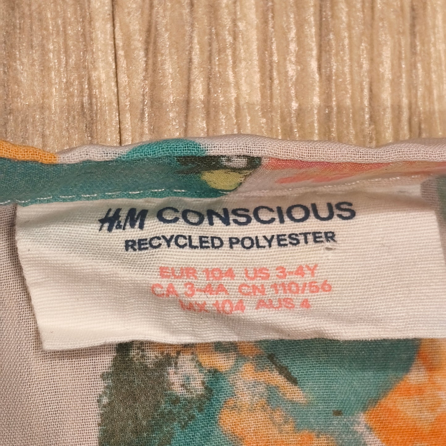 H&M Conscious Girls 3-4Y Sheer Floral Cactus Kimono Cardigan Open Front Top