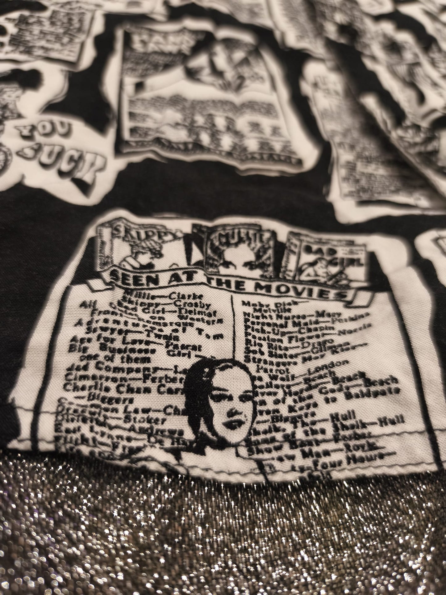 Empyre Men’s L Button Up Shirt Vintage Ad Newsprint Graphic Streetwear