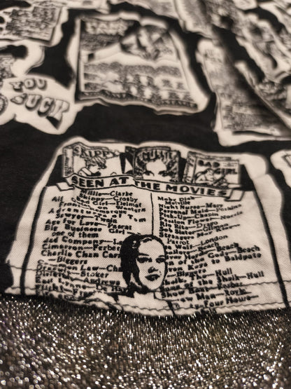 Empyre Men’s L Button Up Shirt Vintage Ad Newsprint Graphic Streetwear
