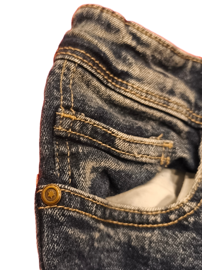 Destination Boys Denim Shorts Size 146 Blue Acid Wash Adjustable Waist Jeans