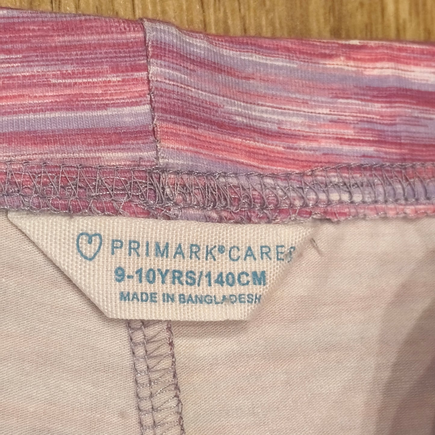 Primark Cares Girls Space Dye Leggings Pink Purple Pants Age 9-10 Yrs 140cm