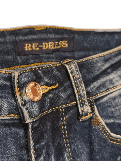 RE-DRESS Push Up Skinny Jeans Women’s Size XS Dark Wash Distressed Sculpting