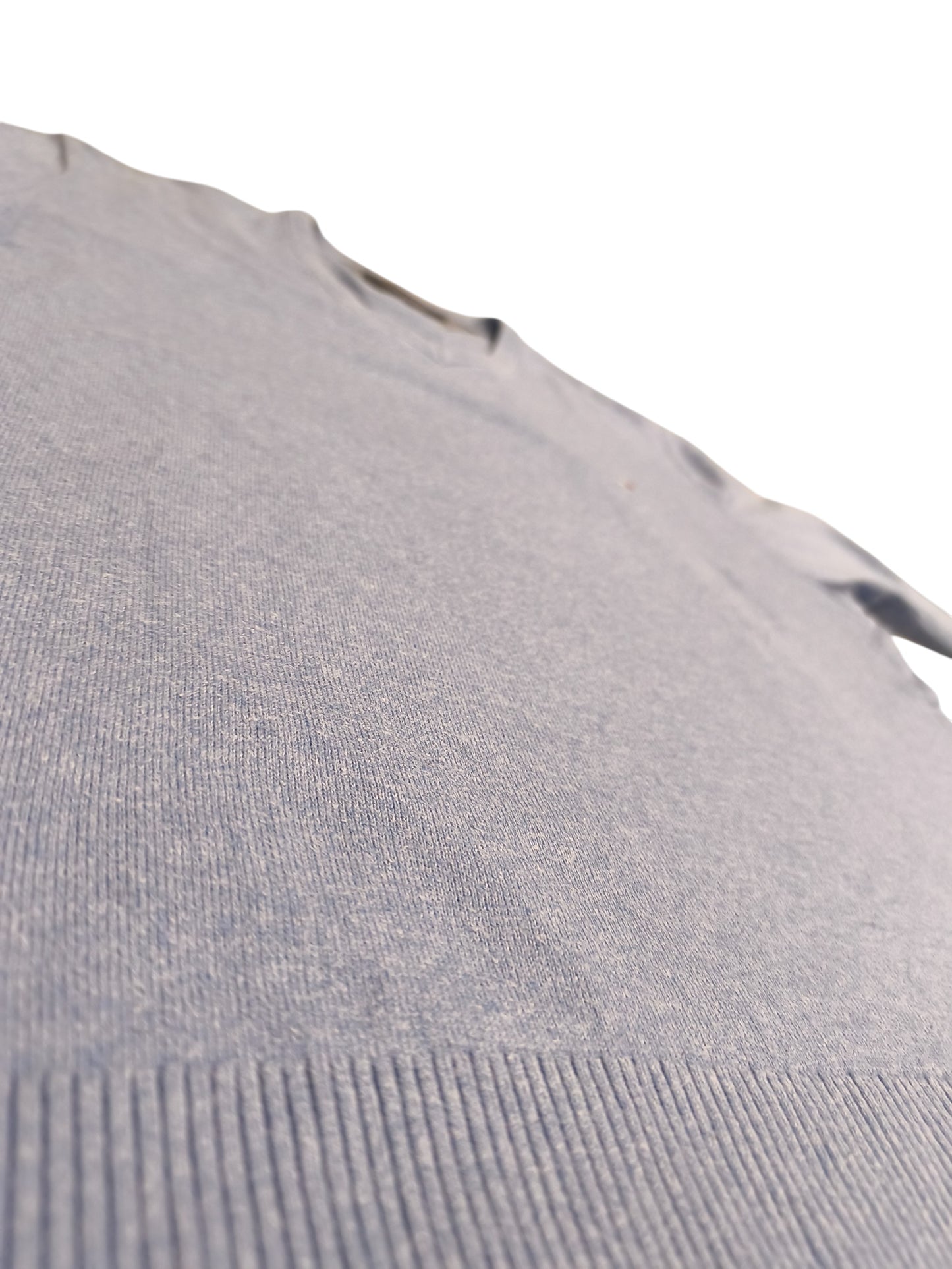 Tommy Hilfiger Men's V-Neck Sweater Light Blue Pima Cotton Cashmere Blend Size