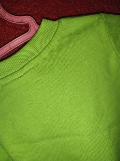 Seven Lemon Girls Light Green Floral Butterfly Sweatshirt – Size 98-104 (2-4 Y)